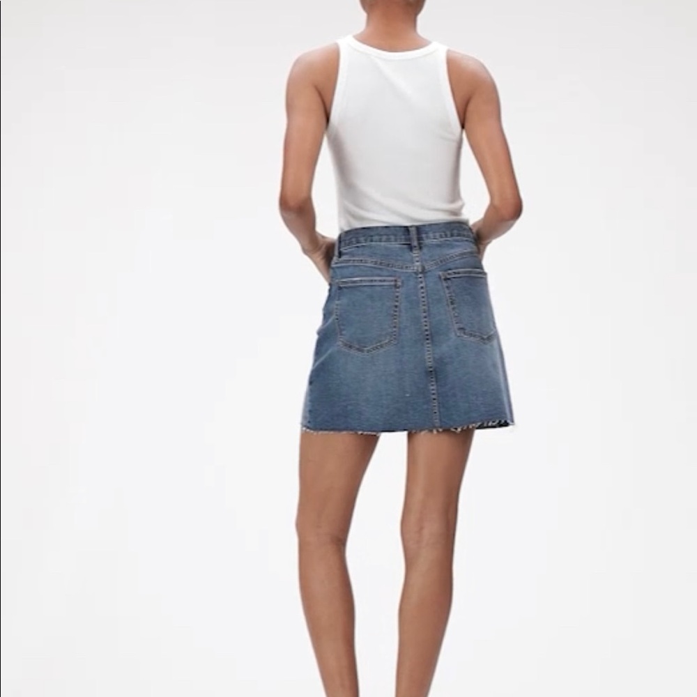 High Rise Denim Mini Skirt - Picture 3 of 7
